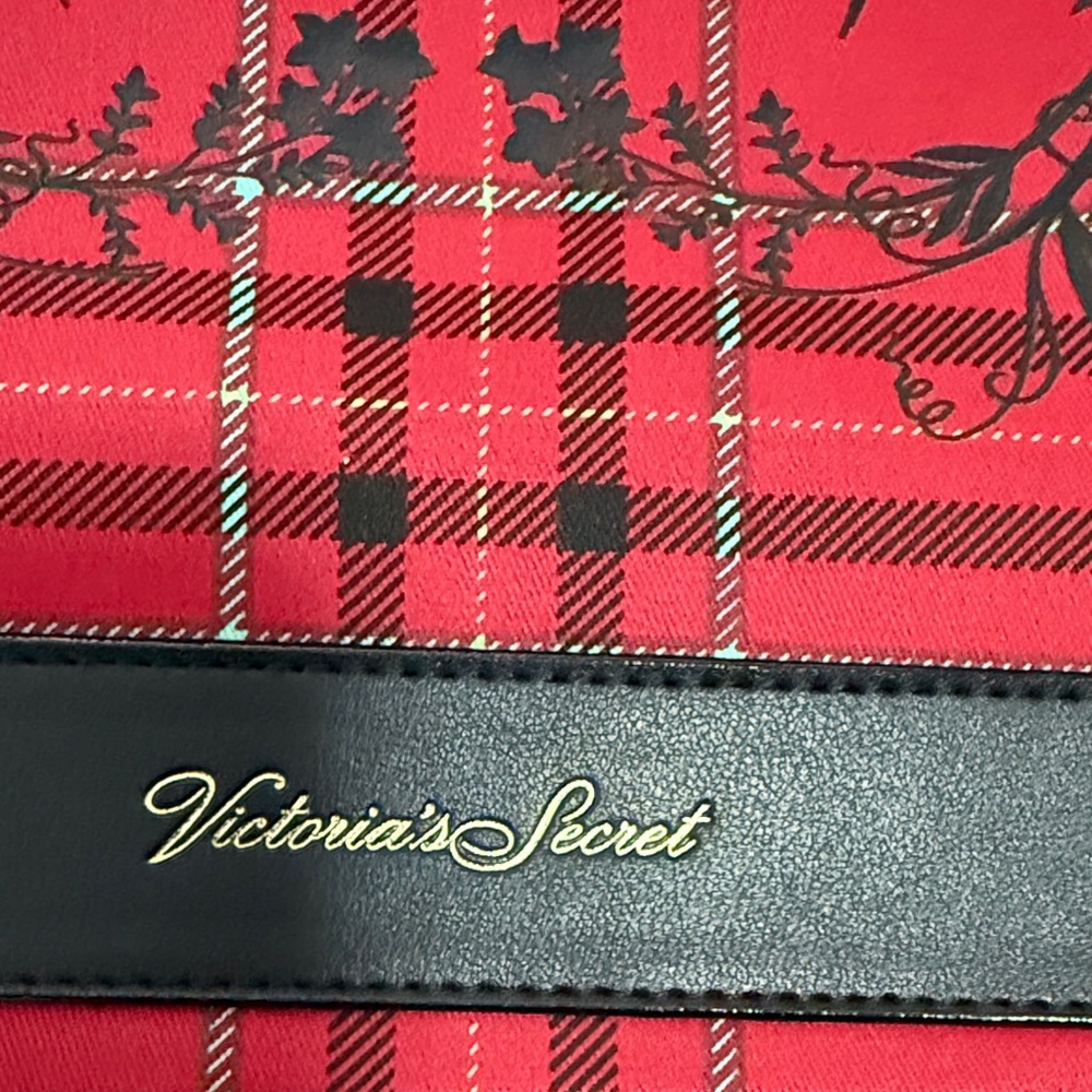 Victoria's Secret Red and Black Plaid Tote
